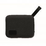 Pequeño altavoz inalámbrico con asa a juego para transporte color negro octava vista