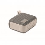 Pequeño altavoz inalámbrico con asa a juego para transporte color gris segunda vista
