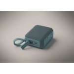 Pequeño altavoz inalámbrico con asa a juego para transporte color negro mate vista fotografía sexta vista
