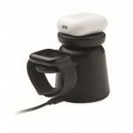 Base de carga para teléfono y reloj Apple® con soporte para móvil color negro sexta vista
