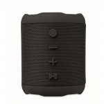 Pequeño altavoz inalámbrico de tejido RPET de 3hs de reproducción color negro quinta vista