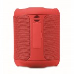 Pequeño altavoz inalámbrico de tejido RPET de 3hs de reproducción color rojo septima vista