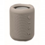 Pequeño altavoz inalámbrico de tejido RPET de 3hs de reproducción color gris