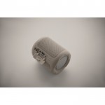 Pequeño altavoz inalámbrico de tejido RPET de 3hs de reproducción color gris vista fotografía cuarta vista