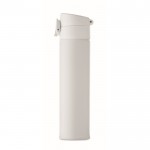 Botella antifugas de acero inoxidable con apertura a presión 300ml color blanco cuarta vista