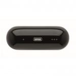 Auriculares inalámbricos con estuche de pantalla táctil color negro