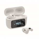 Auriculares inalámbricos con estuche de pantalla táctil color blanco