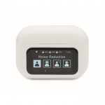 Auriculares inalámbricos con estuche de pantalla táctil color blanco septima vista