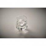 Vaso corto de forma geométrica especial para licores 300ml color transparente vista fotografía sexta vista