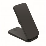 Base de carga 3 en 1 con soporte para móvil aptos para Apple® color negro tercera vista