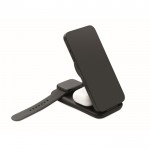 Base de carga 3 en 1 con soporte para móvil aptos para Apple® color negro cuarta vista
