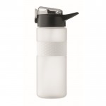 Botella de RPET con tapa abatible y pajita incluida 500ml color blanco transparente octava vista