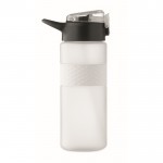 Botella de RPET con tapa abatible y pajita incluida 500ml color blanco transparente