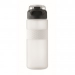 Botella de RPET con tapa abatible y pajita incluida 500ml color blanco transparente