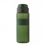 Botella de RPET con tapa abatible y pajita incluida 500ml color verde oscuro