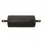 Bolsa de deporte en forma cilíndrica de RPET con tirantes desmontables color negro tercera vista
