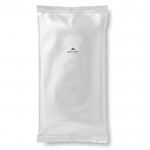 Pack de 10 toallitas húmedas limpiadoras en bolsa color blanco