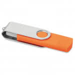 usb personalizado con conexión móvil color naranja