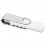 Pendrive versión OTG con conexión tipo C color blanco