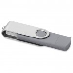 Pendrive versión OTG con conexión tipo C color gris