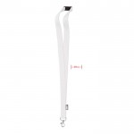 Lanyard de RPET con mosquetón metálico y cierre de seguridad 20mm color blanco