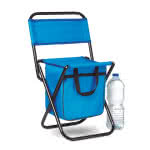 Silla plegable exterior con nevera color azul real segunda vista