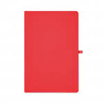 Libretas personalizadas con marcapáginas color rojo segunda vista