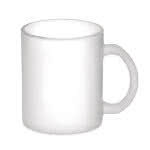 Tazas sublimadas de cristal mate color blanco