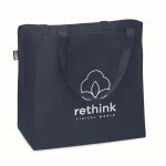 Bolsa RPET personalizada color azul con logo