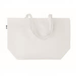 Bolsa RPET personalizada color blanco tercera vista