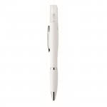 Bolígrafo con pulverizador promocional color blanco cuarta vista