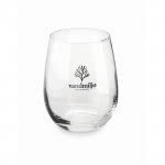 Vasos de cristal color transparente con logo