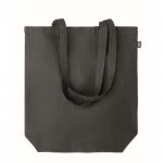 Bolsa para compras personalizada cáñamo color negro segunda vista
