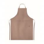 Delantal de cocina eco personalizado color marrón