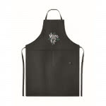 Delantal de cocina eco personalizado color negro con logo