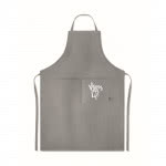 Delantal de cocina eco personalizado color gris con logo