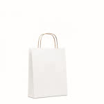 Bolsa de papel pequeña personalizada  color blanco cuarta vista