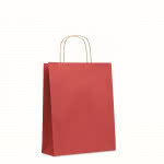Bolsas de papel recicladas medianas color rojo