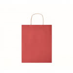 Bolsas de papel recicladas medianas color rojo tercera vista