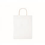 Bolsas de papel recicladas medianas color blanco tercera vista
