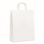 Bolsas de papel personalizadas grandes color blanco