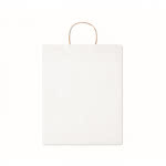 Bolsas de papel personalizadas grandes color blanco segunda vista