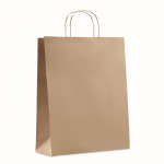 Bolsas de papel personalizadas grandes color beige