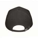 Gorra de béisbol de cáñamo personalizable color negro quinta vista