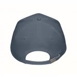 Gorra de béisbol de cáñamo personalizable color azul quinta vista