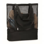 Bolsa para playa de RPET con nevera color negro tercera vista