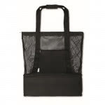 Bolsa para playa de RPET con nevera color negro quinta vista