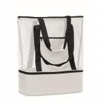 Bolsa para playa de RPET con nevera color blanco