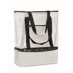 Bolsa para playa de RPET con nevera color blanco segunda vista