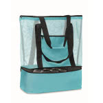Bolsa para playa de RPET con nevera color turquesa segunda vista